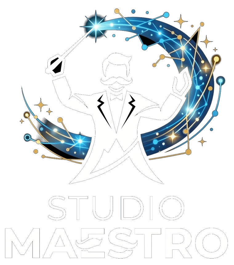 Studio Maestro, un chef d'orchestre dirigeant une nébuleuse d'intelligence artificielle